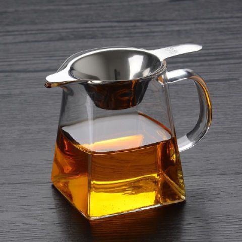 公道杯玻璃带茶漏一体耐热加厚茶漏套装户外泡茶过滤分茶杯茶具