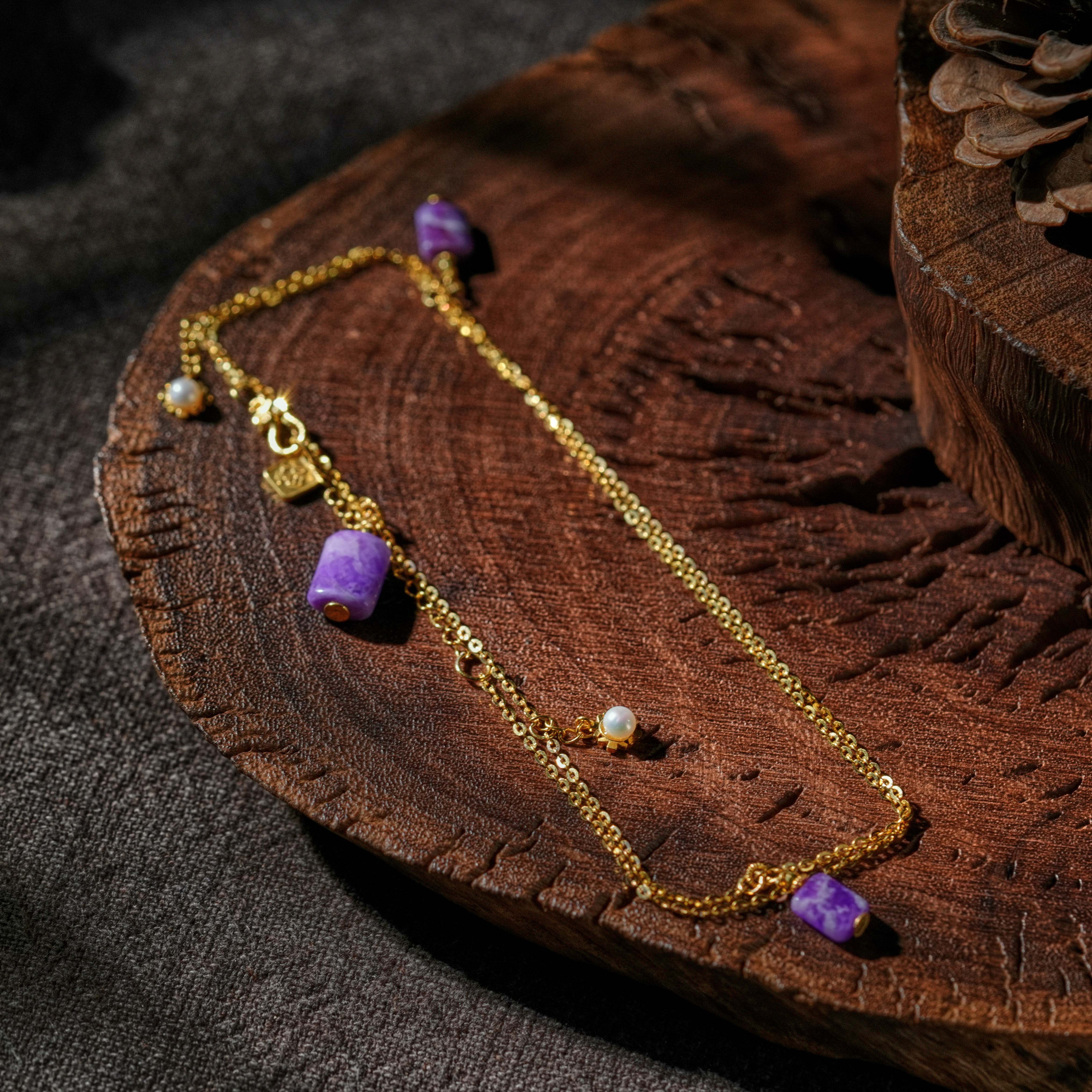 【博缘】舒俱来妖紫18K金典藏级项链D3608多样性发货，发其一