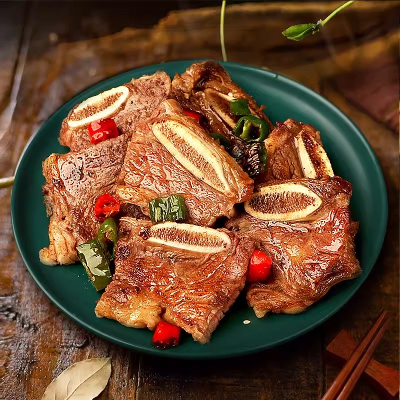 4袋*250克黑椒牛仔骨新鲜牛肋排牛肉牛排骨生鲜家庭烧烤肉食材