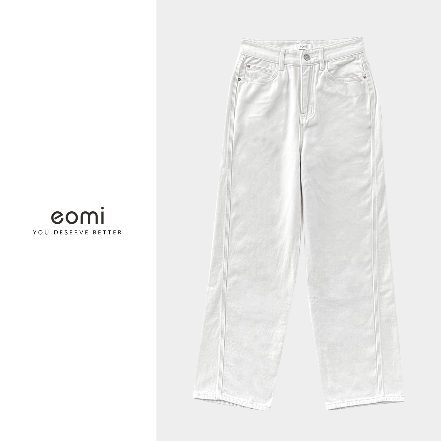 【EOMI】直筒显瘦牛仔裤【6414】