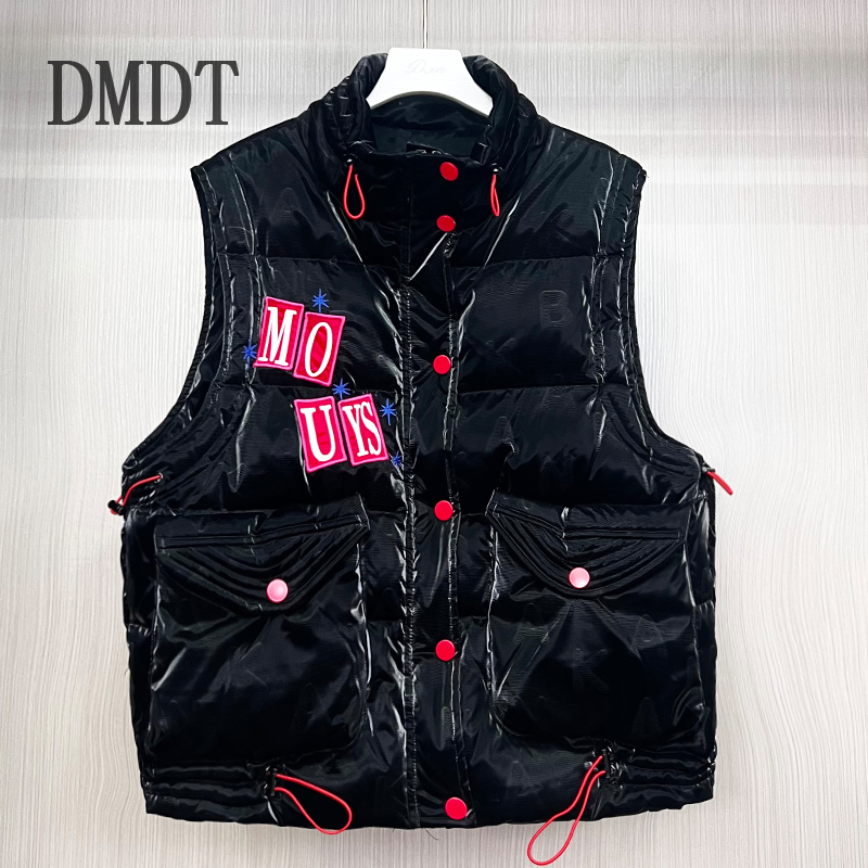 【DMDT潮牌】字母双面重工刺绣显瘦时尚休闲百搭保暖冬季马夹A123