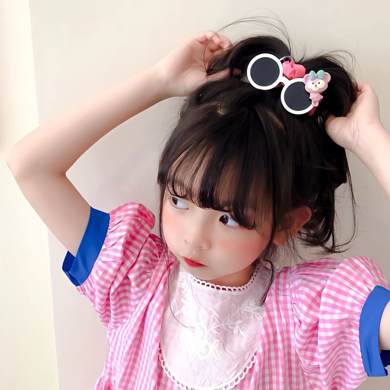 儿童发饰发卡头饰女童2023新款糖果色眼镜米奇头绳不