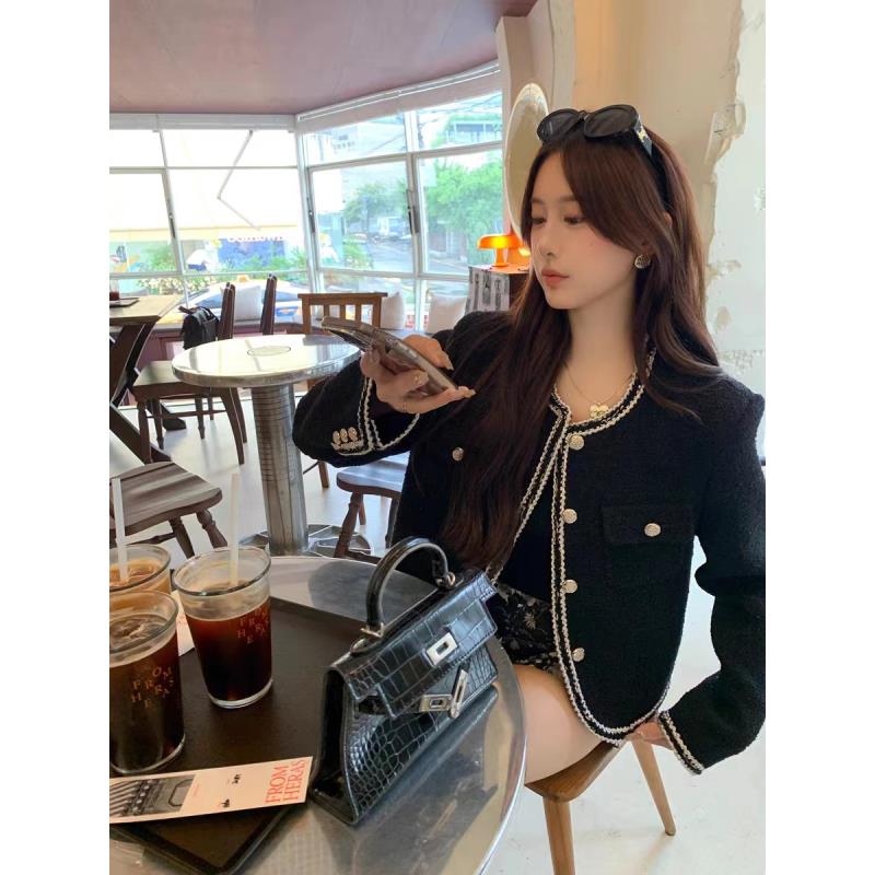 3521【欧货亮丝外套】精致重工百搭亮片外套新款