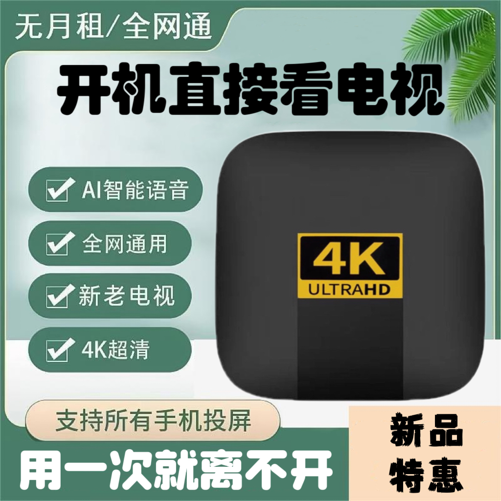 春节不打烊【2+8G】2024家庭K歌智能黑盒，WiFi,语音蓝牙遥控器