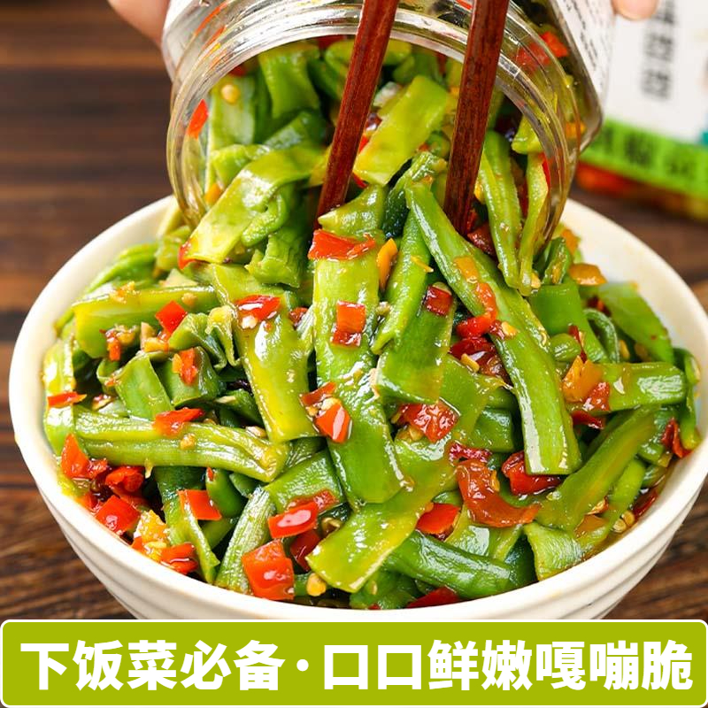 剁椒贡菜湖南香辣下饭菜开味咸菜拌饭拌面速食美食酱菜即食食品
