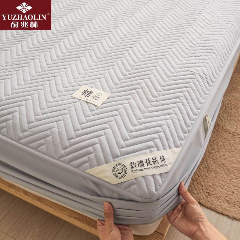 “温暖居家”A类新疆棉家用床笠单件全棉加厚夹棉床罩床垫保护套全