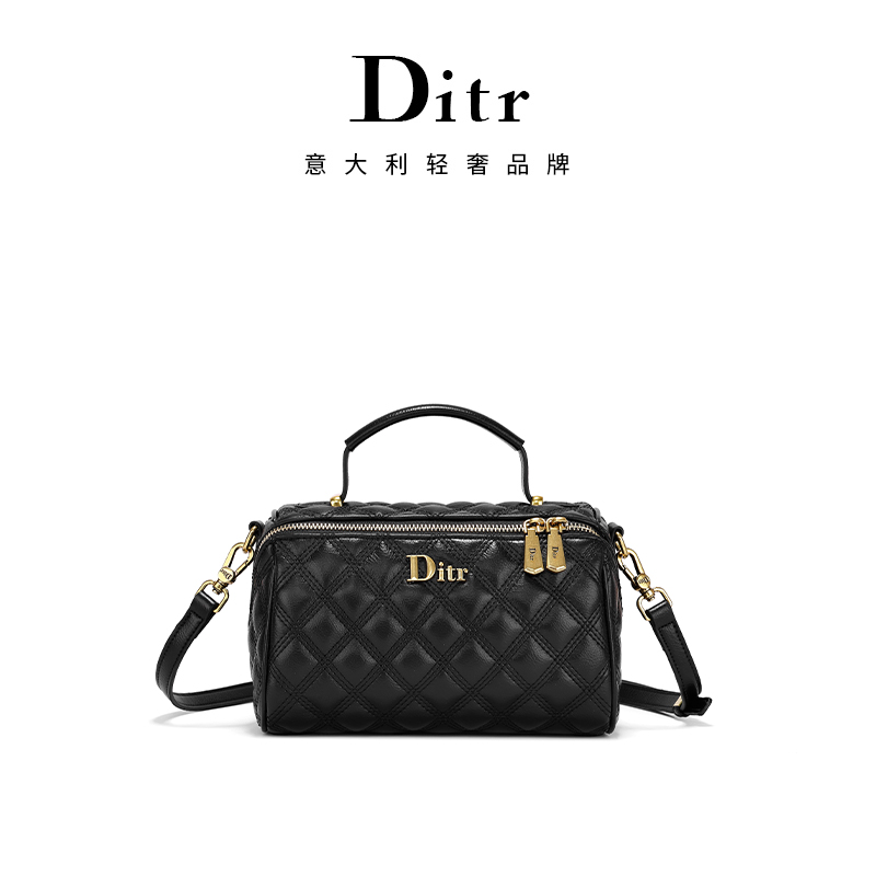 Ditr轻奢菱格质感菱格百搭单肩盒子包 D1812