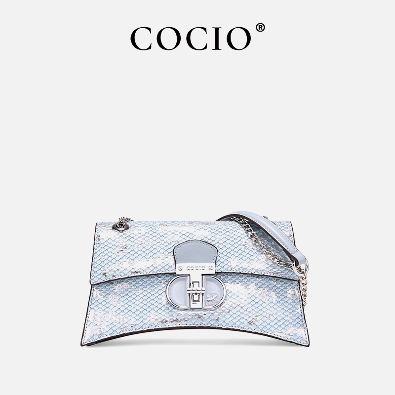 【寰球品牌】COCIO品牌时尚蛇纹百搭单肩斜挎包【CC016】