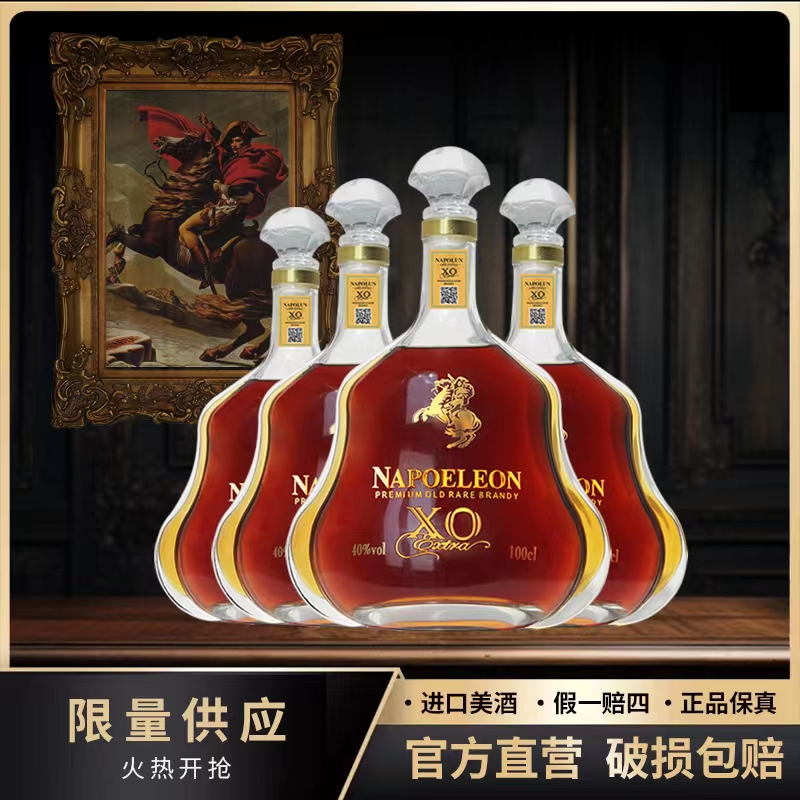 法国进口洋酒NAPOELEONXO白兰地四支裸瓶装【DS1】