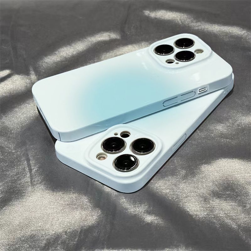 适用【苹果/华为/oppo/vivo/小米】菲林全包晕染浅蓝宝宝手机硬壳