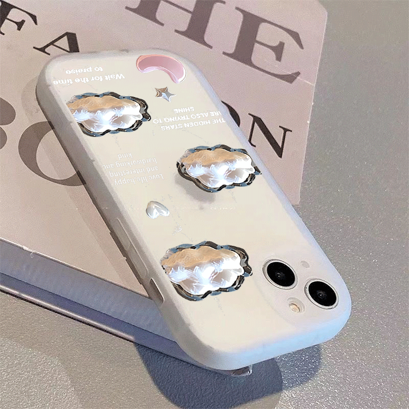 适用【苹果/华为/oppo/vivo小米】小胖妹月亮云朵手机壳软胶卡通ins