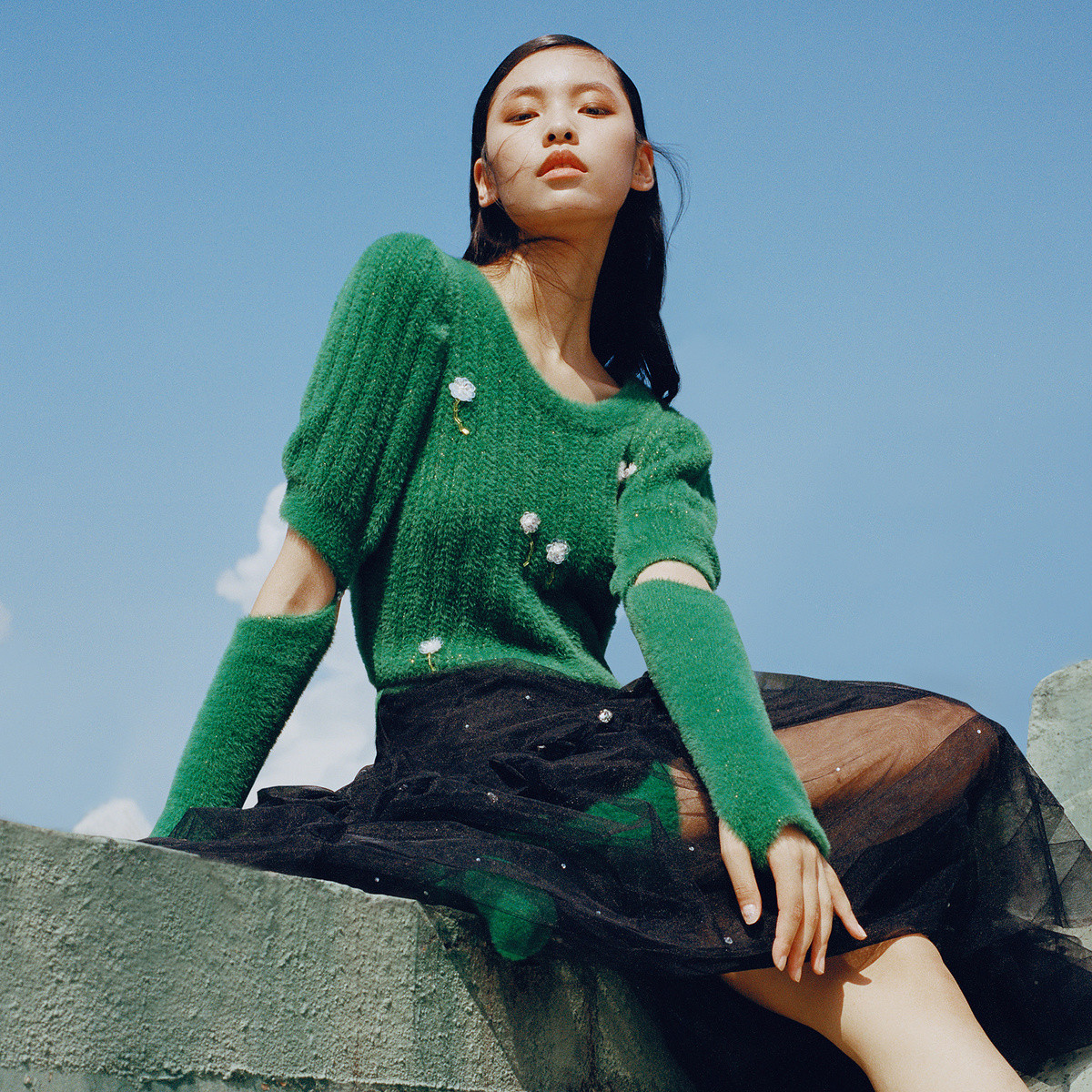 【老板娘夏天】MAXRIENY截短针织毛衫秋装上衣女毛衣针织衫