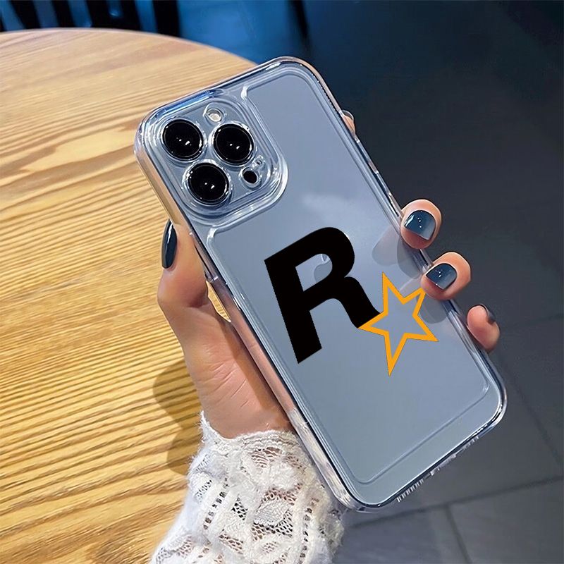 R星苹果iPhone15pro手机壳爆款网红14pro透明12磨砂全包11保护/13