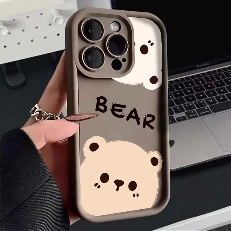 趣味小熊iPhone14Pro全包15Pro/13/12苹果11promax卡通手机壳硅胶