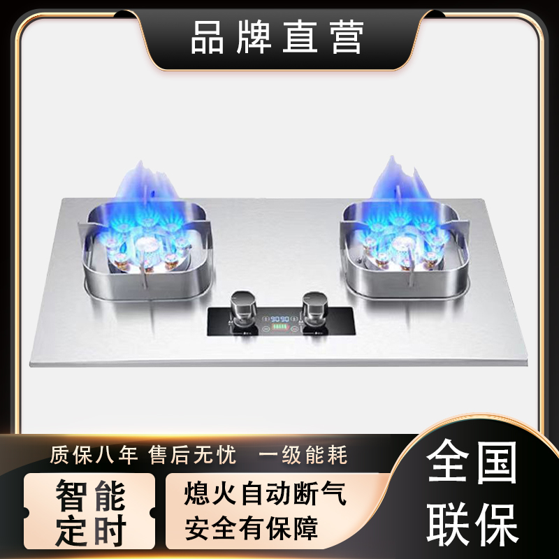 好太太猛火燃气灶家用厨房天燃气液化气台式嵌入式两用不锈钢灶具
