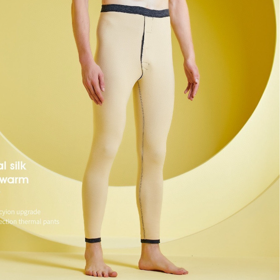 【男士聚能裤】绵羊毛桑蚕丝打底亲肤保暖秋裤打底裤 13334(956)