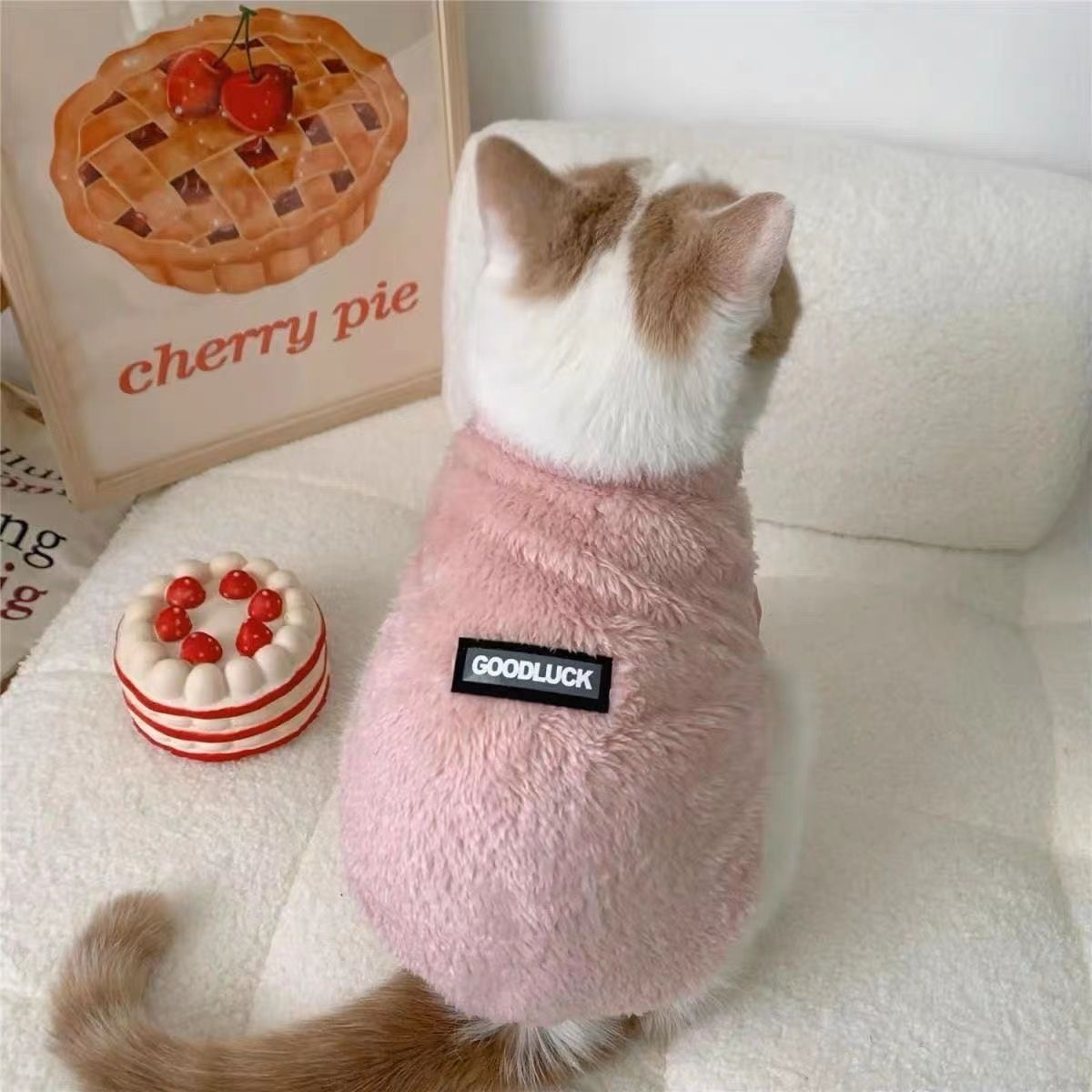 小猫咪秋冬宠物衣服毛绒马甲加绒保暖可爱布偶猫蓝猫猫背心防掉毛