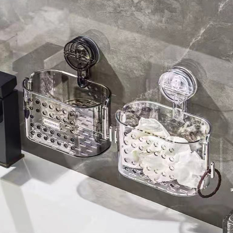 废弃一次性洗脸巾收纳放置盒家用卫生间擦脸巾吸盘置物架壁挂式