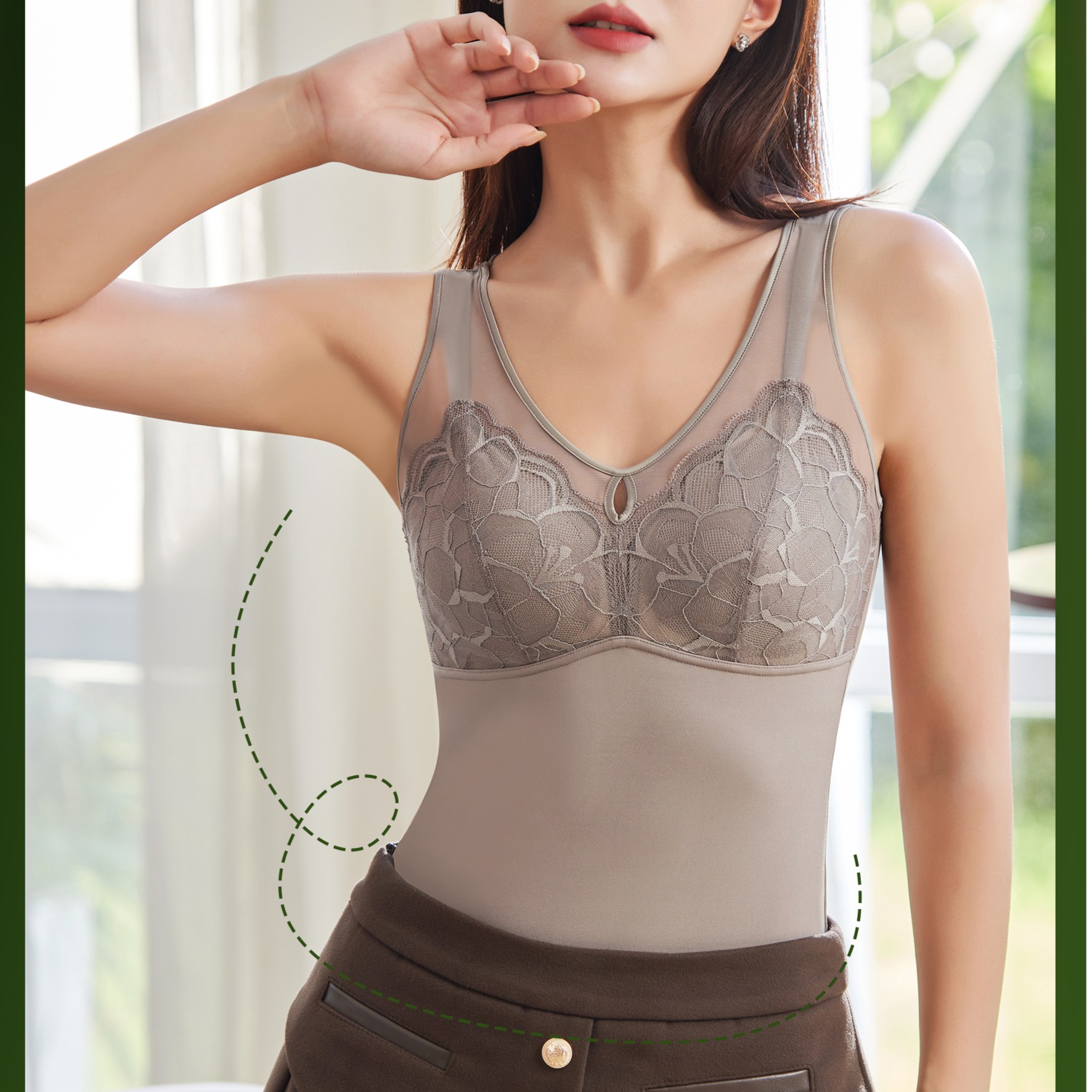 【吉岚严选】桑蚕丝保暖舒适柔软透气背心6308