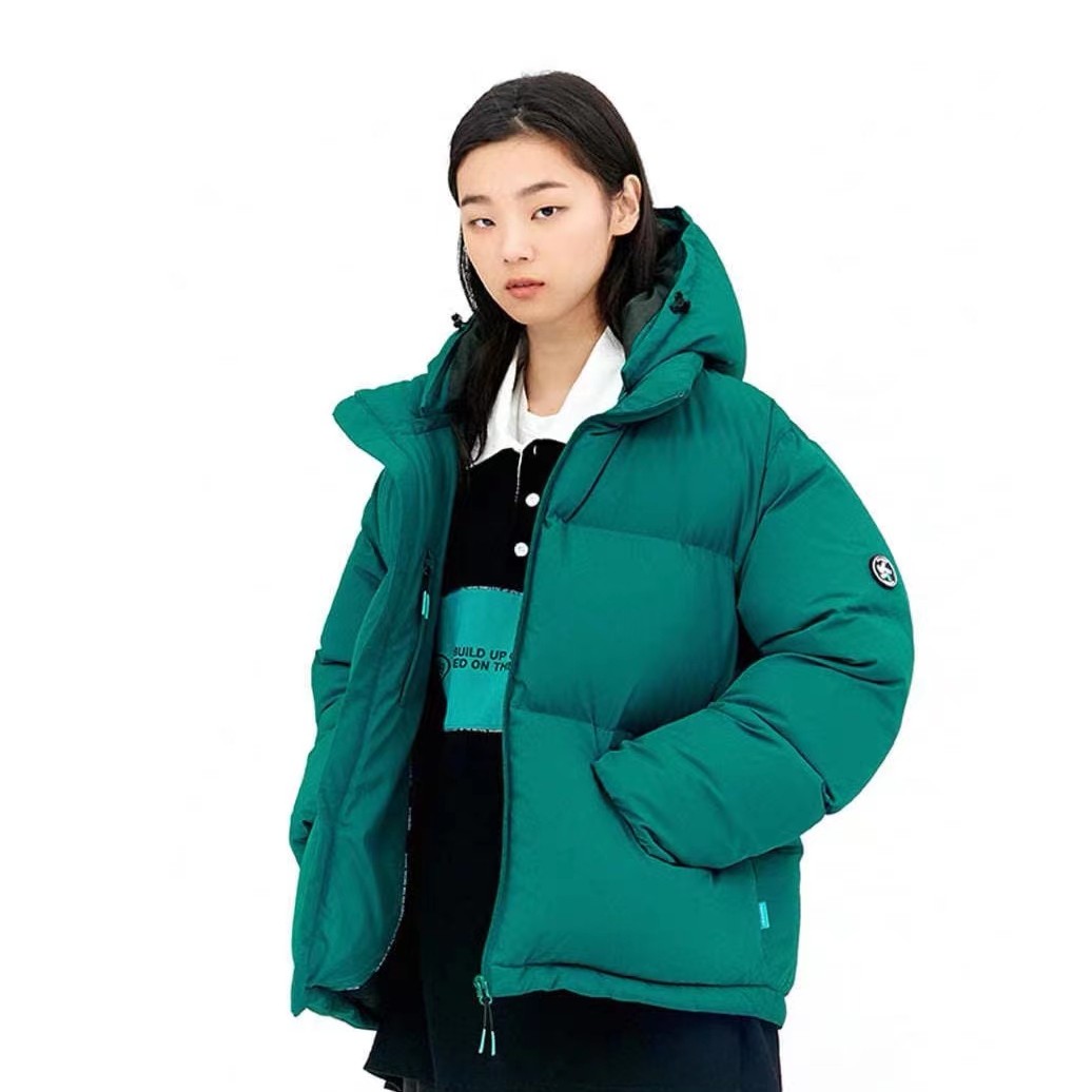 女款韩版连帽短款时尚羽绒服加厚保暖面包服144