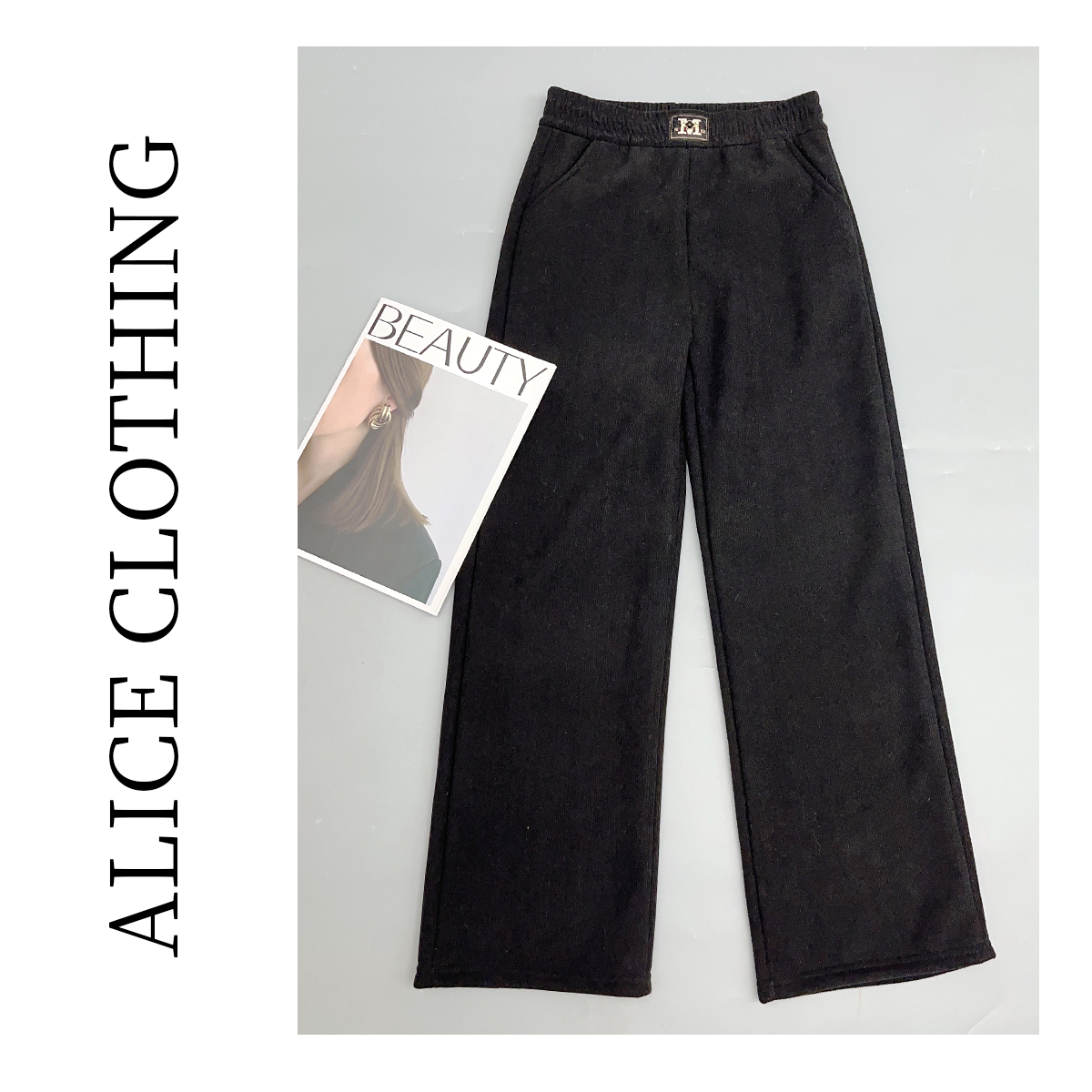 3【ALICE “潇洒一冬”阔腿九分裤】不挑腿型 显瘦百搭 S1032655G