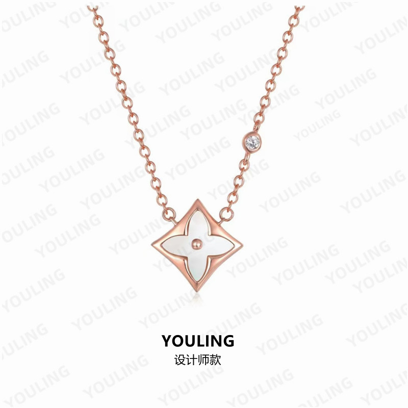YOULING/柚琳 老花四叶经典款项链气质幸运锁骨链