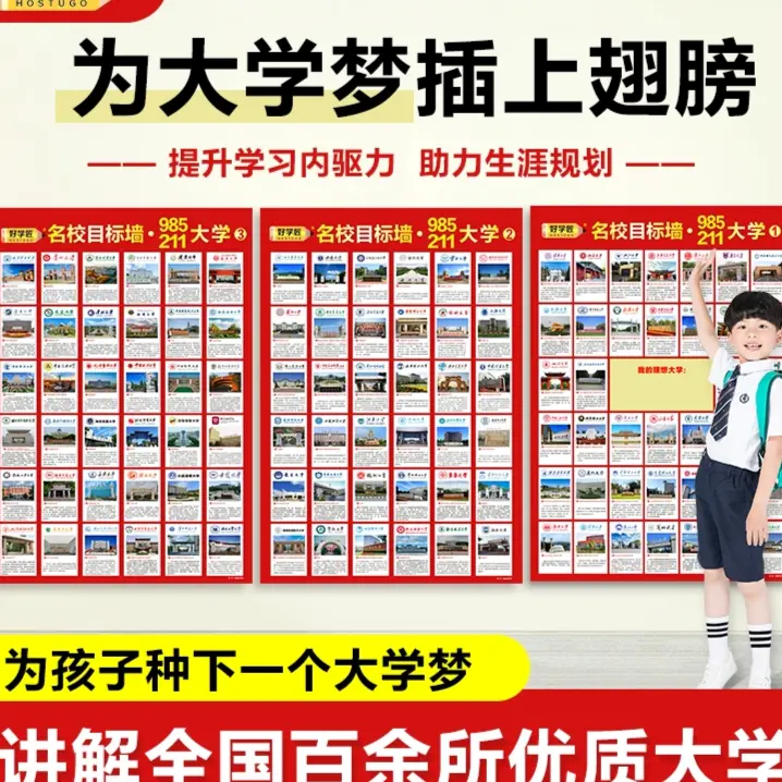 [老师推荐】985/211名校目标墙百名校大学讲解孩子种下一个大学梦A