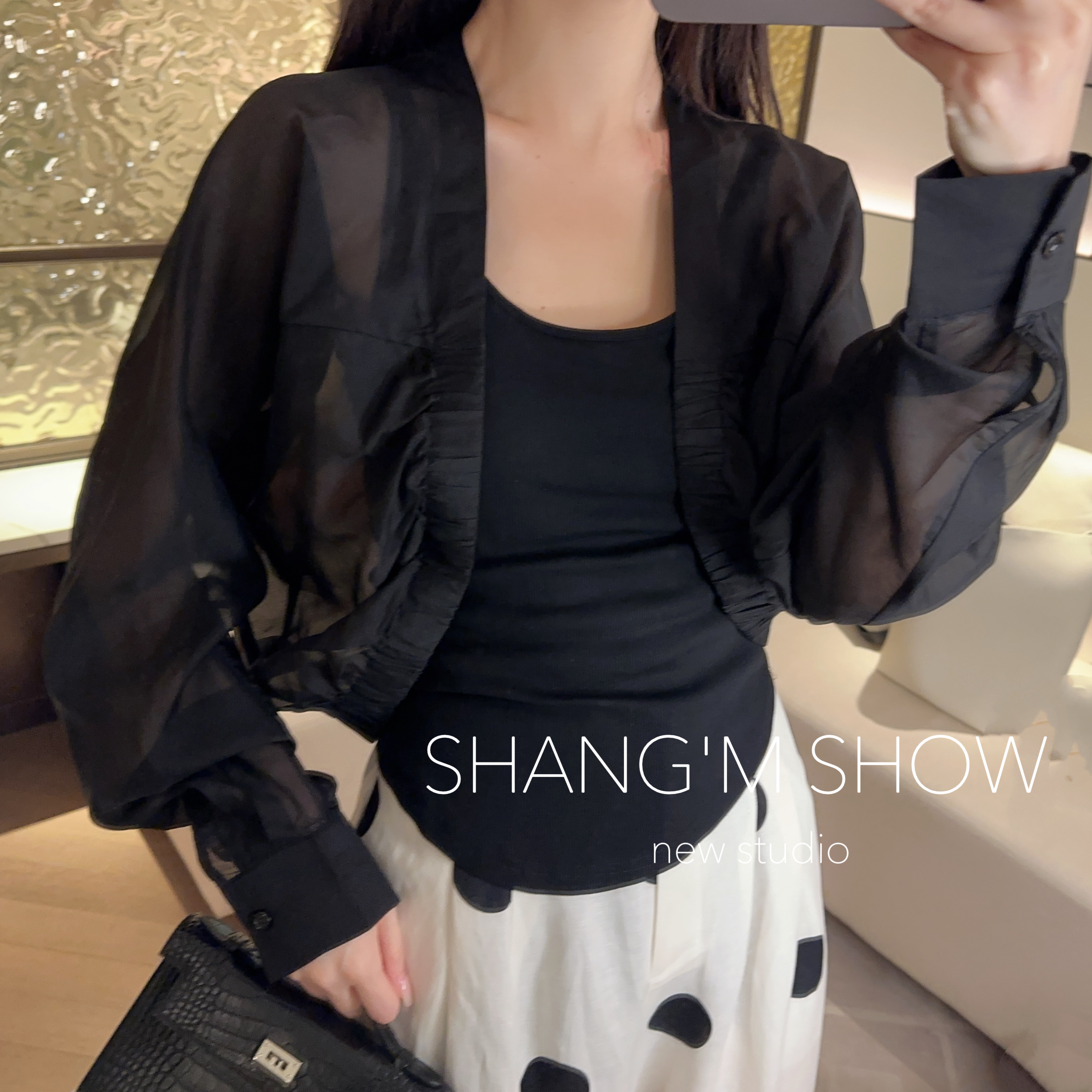 王嬛嬛"搭配时尚短薄外套女款春秋季"F23C575百搭夏季薄款气质