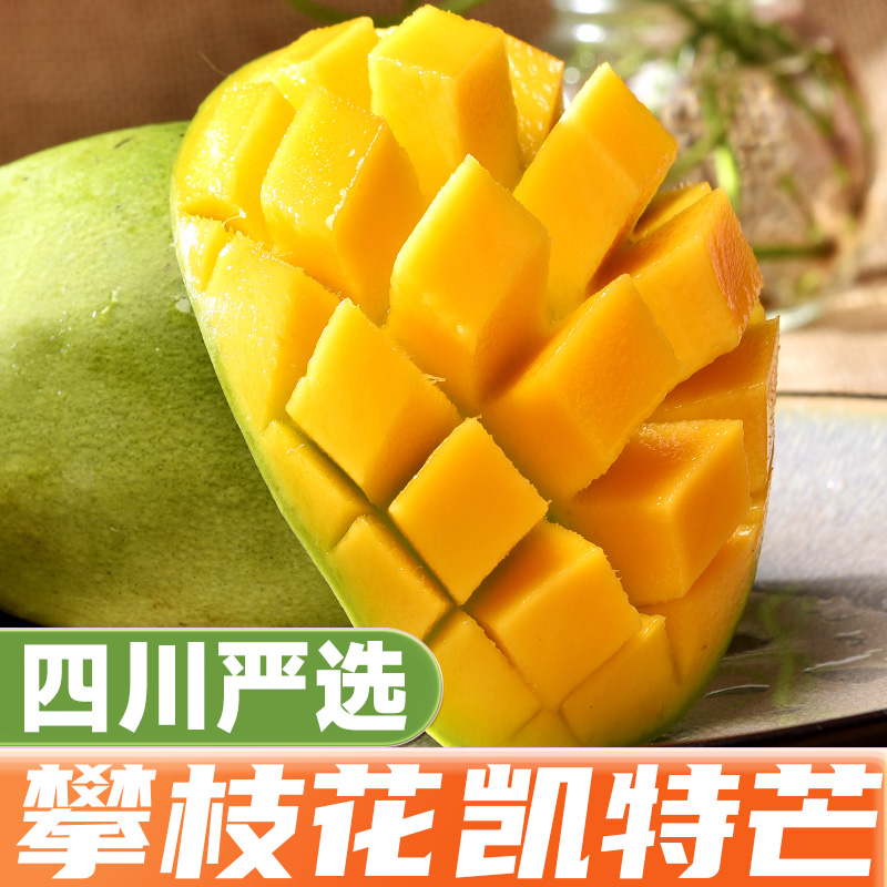 【放软即吃】四川攀枝花凯特芒果生鲜水果新鲜采摘坏果包赔3/5/9斤