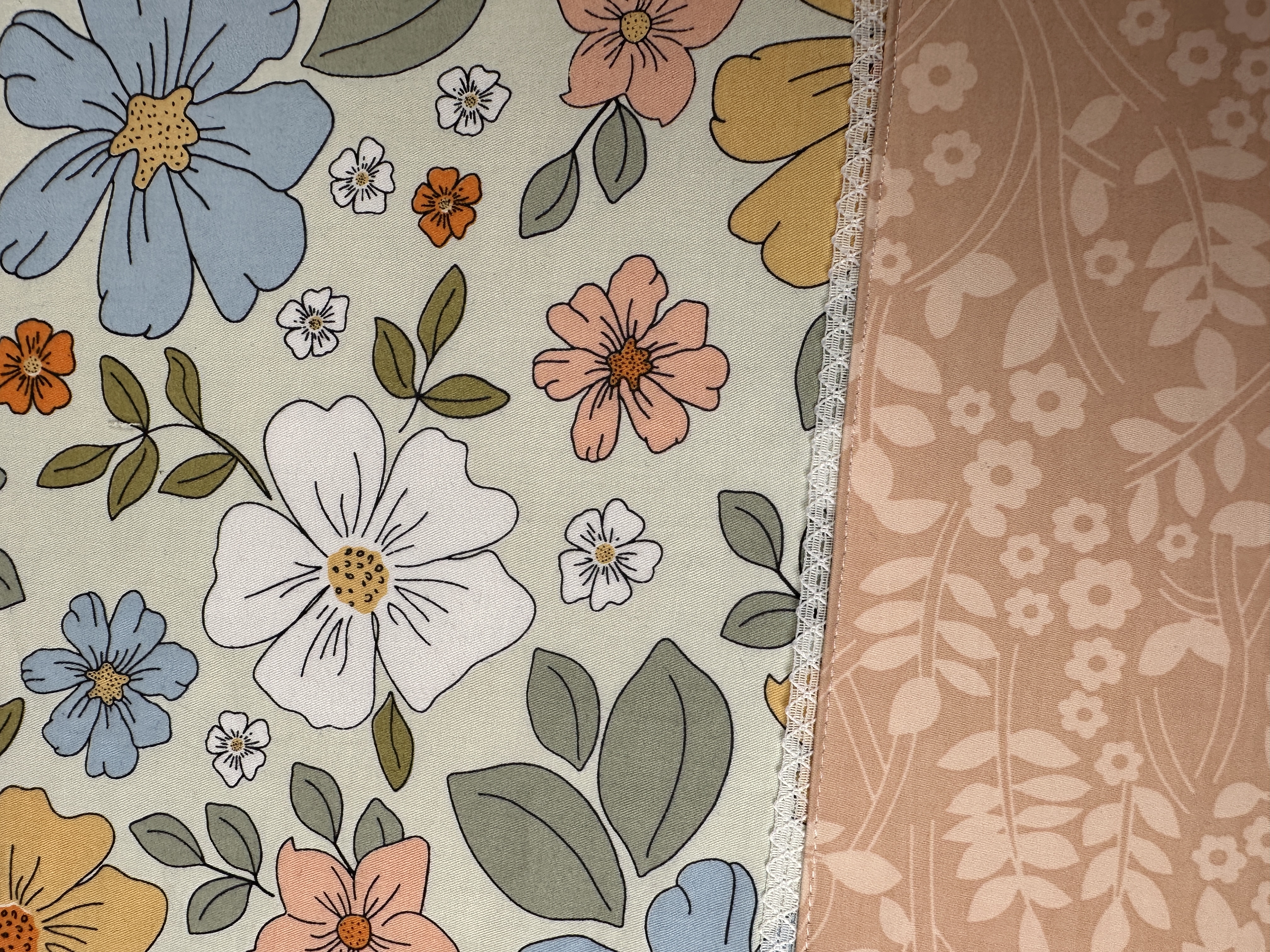 高支高密新疆纯棉斜纹被罩-缤纷浅花