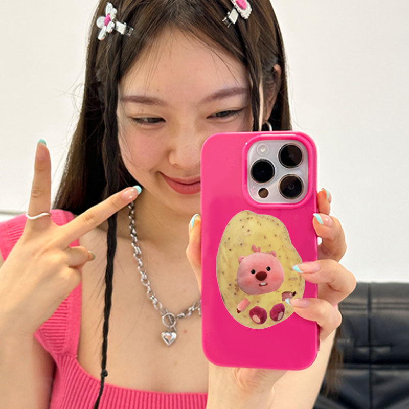 搞怪土豆小海狸露比iPhone13手机壳14Pro适用11苹果12可爱8p女XS