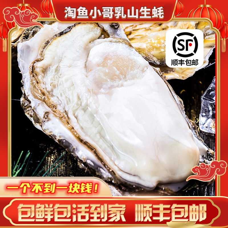 特大生蚝无沙免洗鲜活乳山生蚝整箱批发海鲜鲜活顺丰发货超大海蛎