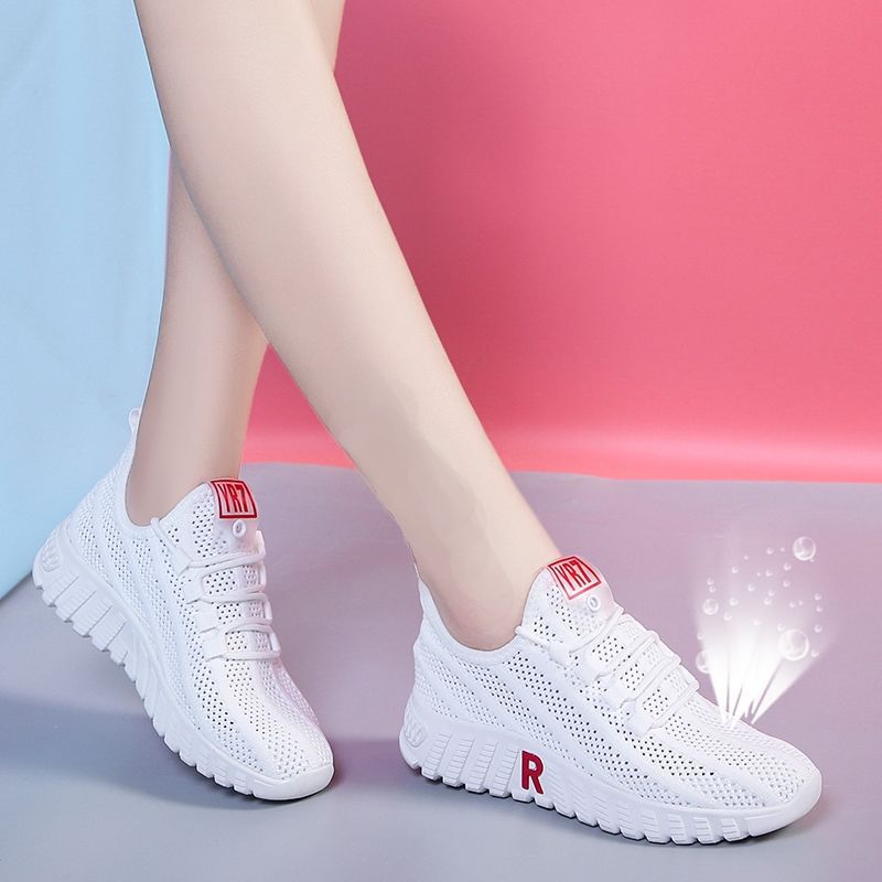 百丽纯爱新款百搭时尚软底老北京网布鞋女式夏季透气小白休闲运动
