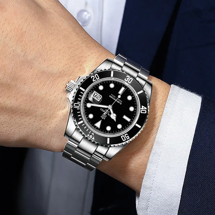 男士全自动机械腕表陶瓷表圈放大镜面日历款经典男表（郝总）RD