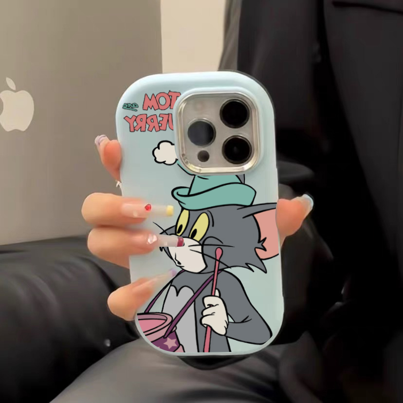 肤感马卡龙打鼓汤姆适用苹果15手机壳iphone13/14promax防摔12/11