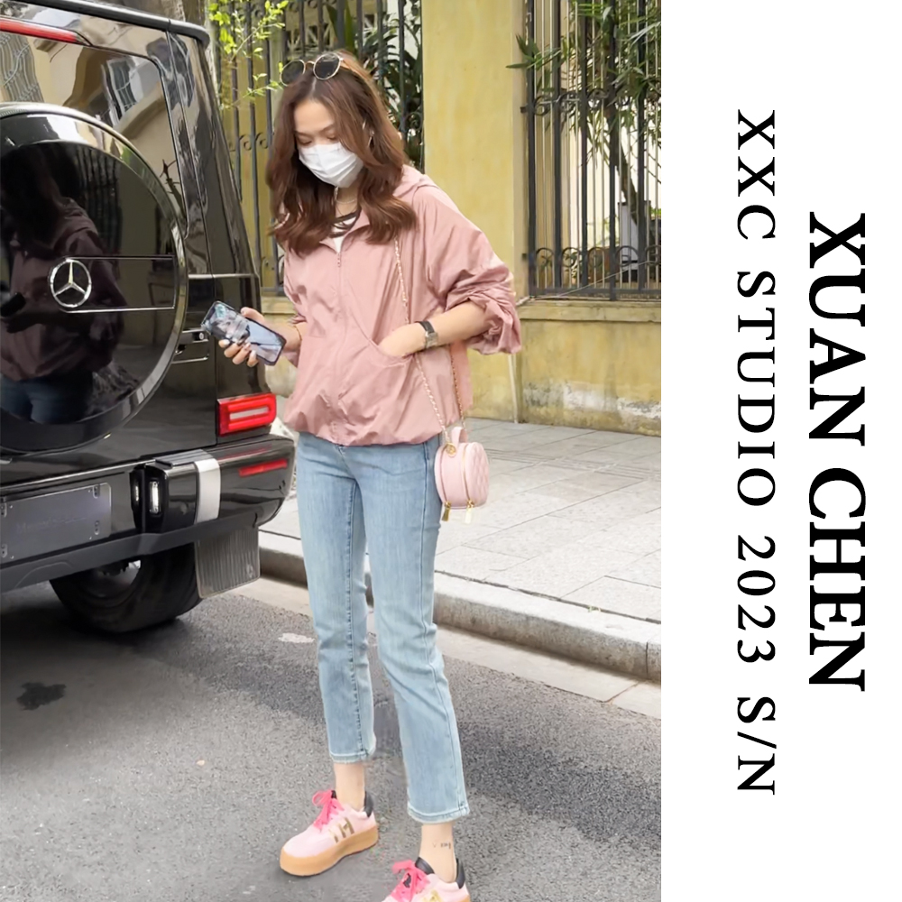 【落日香槟】夏季新款时尚百搭休闲运动户外连帽防晒衣短外套#1193