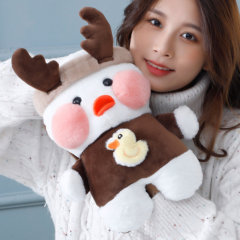 奥恺充电式热水袋毛绒玩偶国标防爆暖手宝高端可拆洗可爱暖手袋