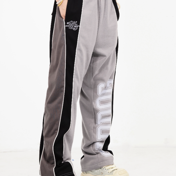 O-DOG 间色标长裤 高级感直筒束脚宽松odog情侣休闲百搭swag