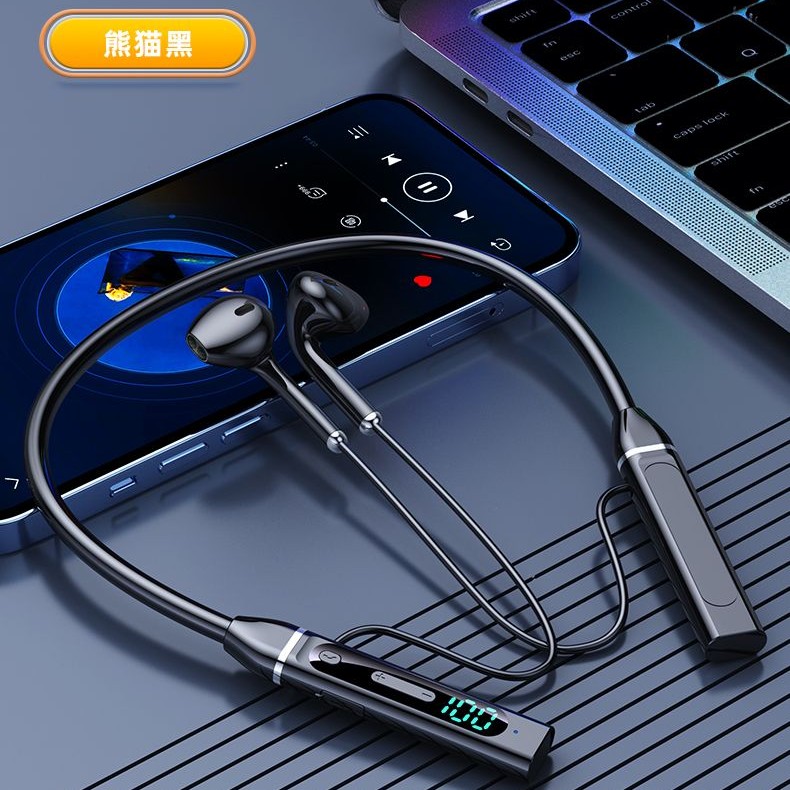 滴音泡颈挂式跑步运动无线蓝牙耳机超长续航降噪听歌游戏安卓通用