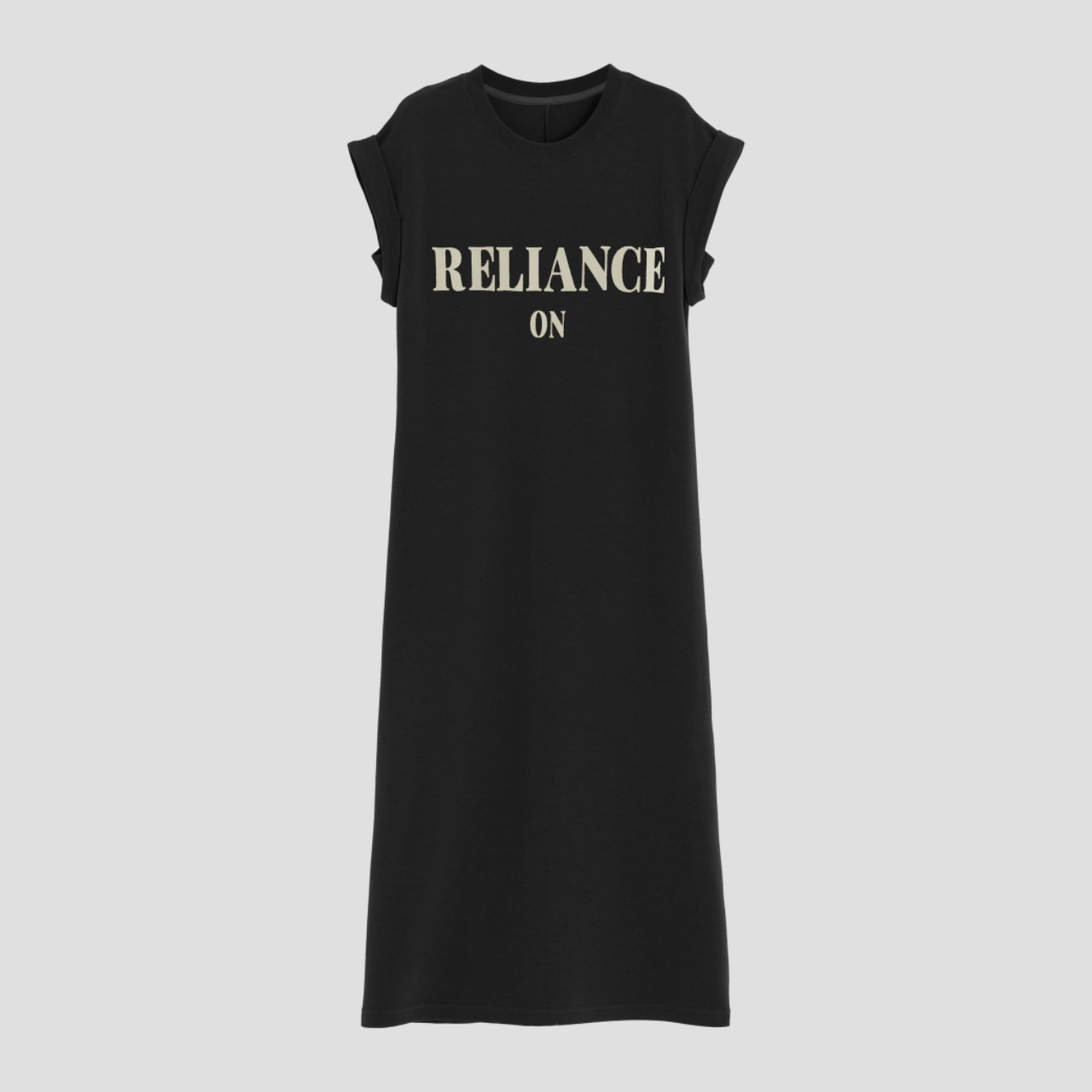 B 门店459~云梯珠地棉 蜂窝透气飞袖长款字母连衣裙 C16923