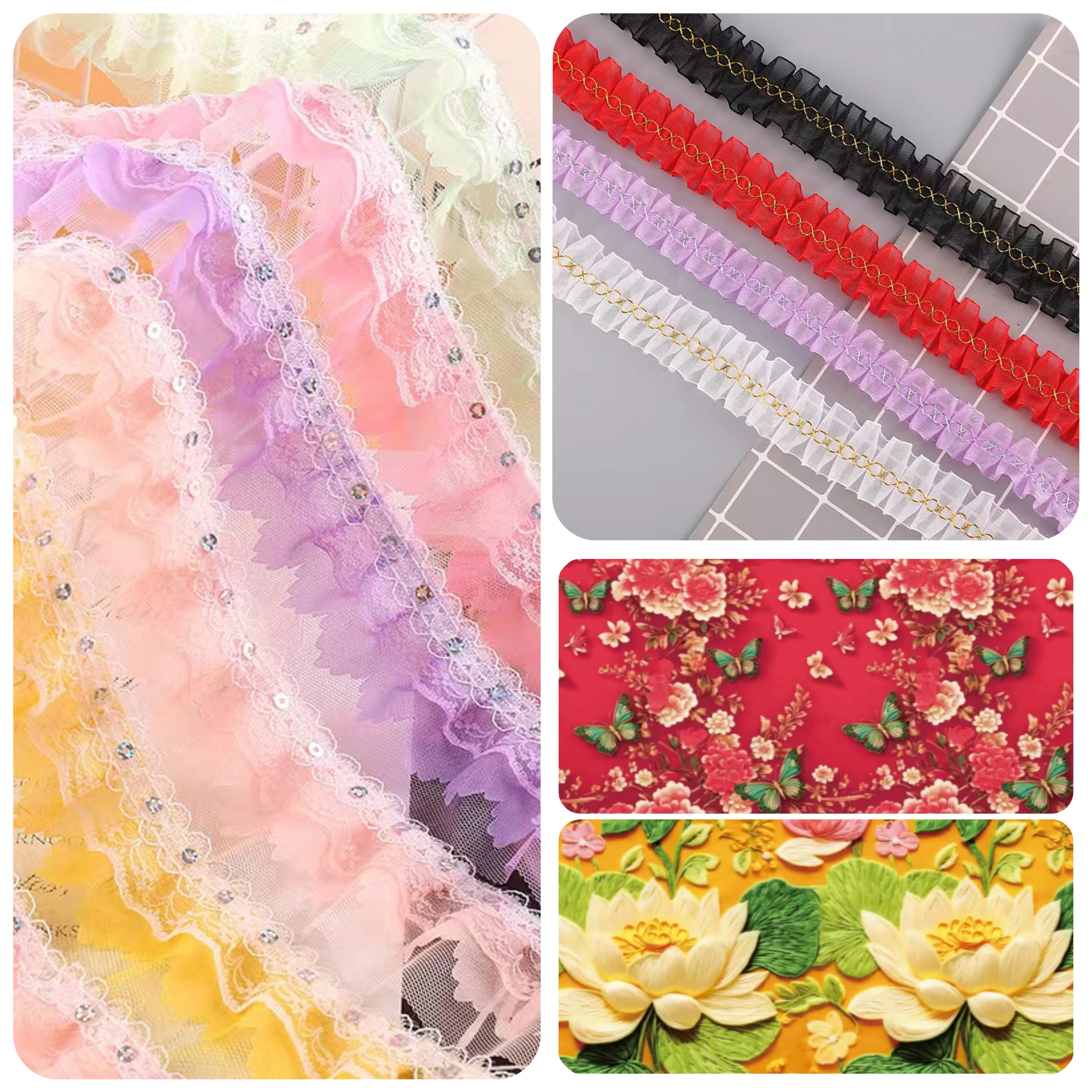 【64号链接B】珠子把手花边手工DIY辅料