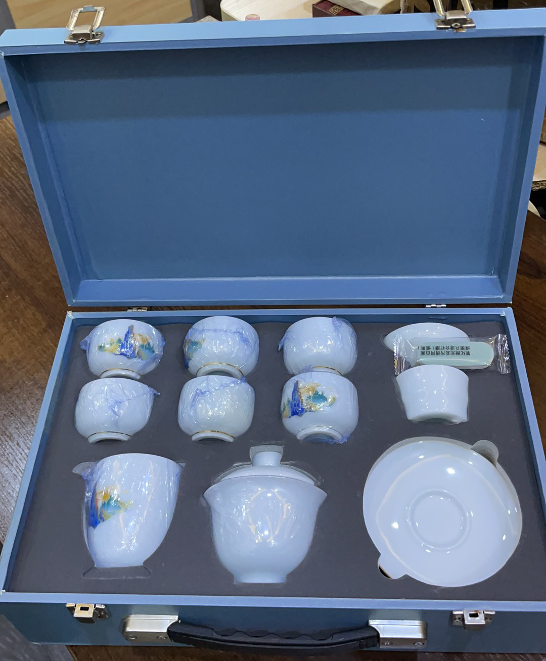【刘总福利—建】陶瓷茶具整套山水图案