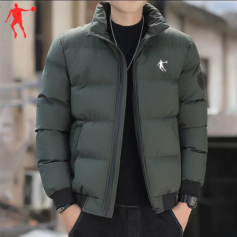 乔丹秋冬季男士短款棉衣时尚潮流加厚保暖立领面包服休闲防风棉袄