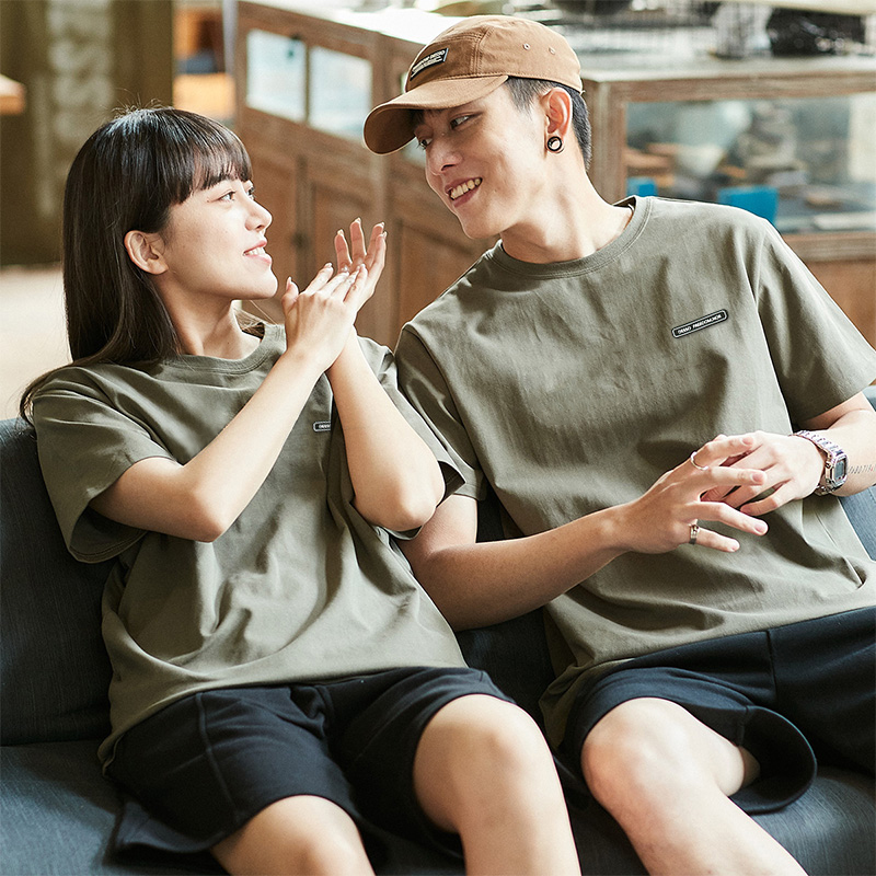 （福利款）2022夏季新款短袖T恤男体恤纯色情侣基础多色纯棉打底