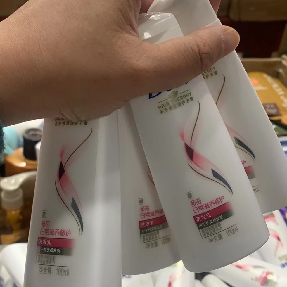 （多 滋养修护洗发乳100ml*4    效期24年02月）洗脸巾