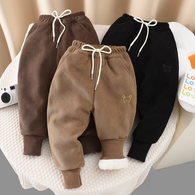 780克加厚儿童外穿棉裤抗寒蚕丝绵羊毛超厚棉裤冬季宝宝绒裤子