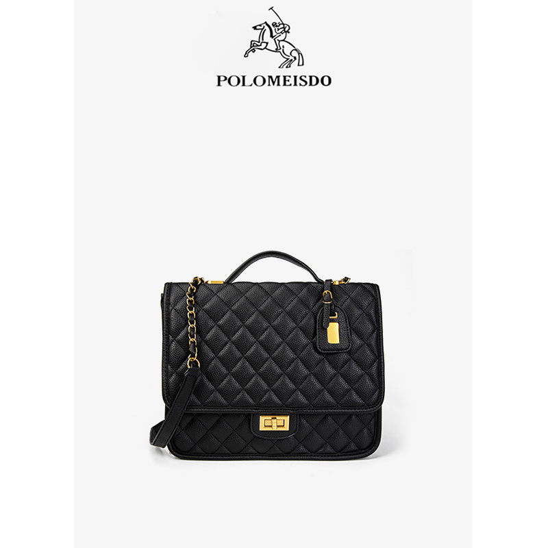 POLOMEISDO/保罗2023新款菱格链条包百搭经典单肩包小香风斜挎包