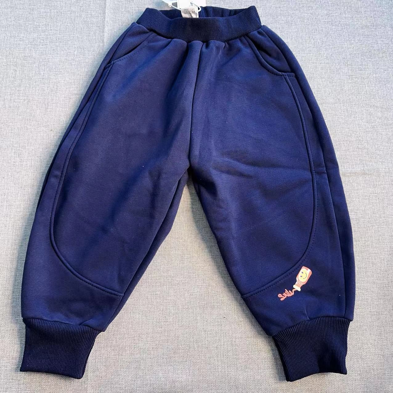 大庆仓 藏青 冬季儿童加绒裤子薯条屁兜 (2号库）1月2日