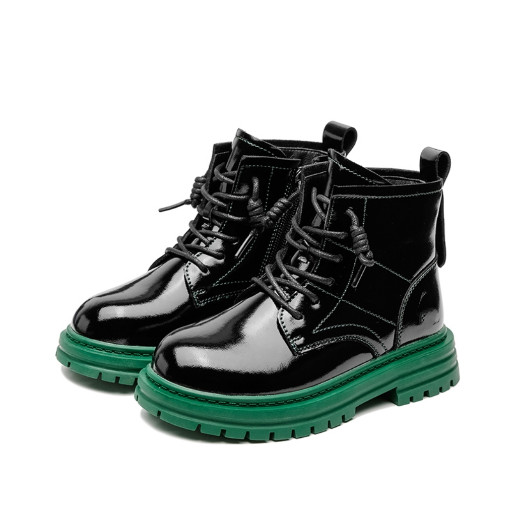 大庆仓 黑/绿色冬季加绒儿童休闲鞋DP8527/DP8525 （X6)1月7