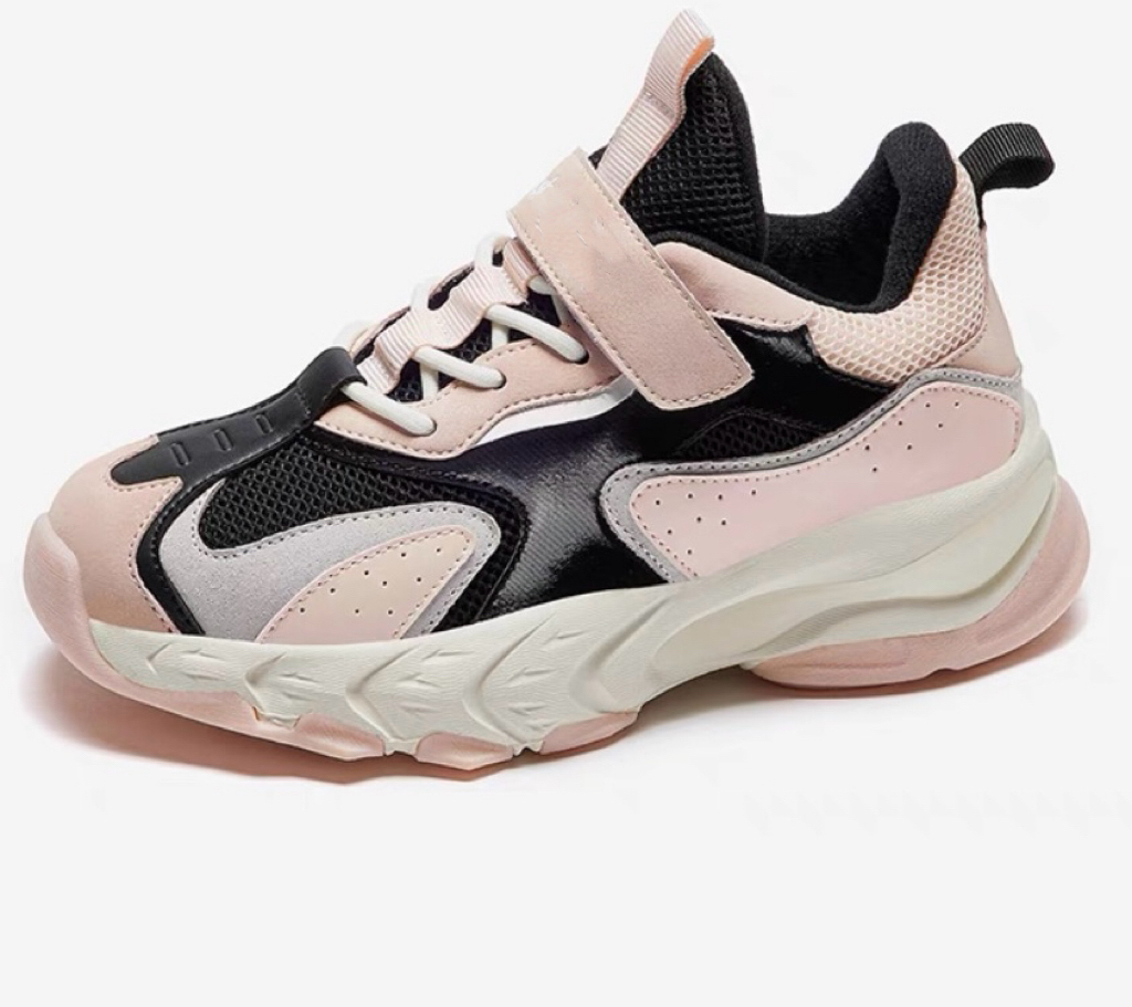 大庆仓  粉色 毛巾绒儿童休闲运动鞋HP1519 (D1)1月23